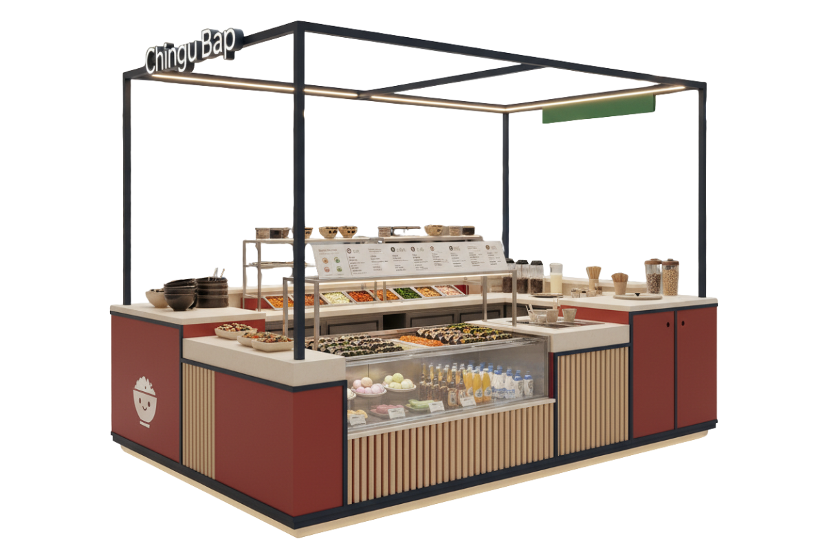 Wizualizacja kiosku Chingu Bap